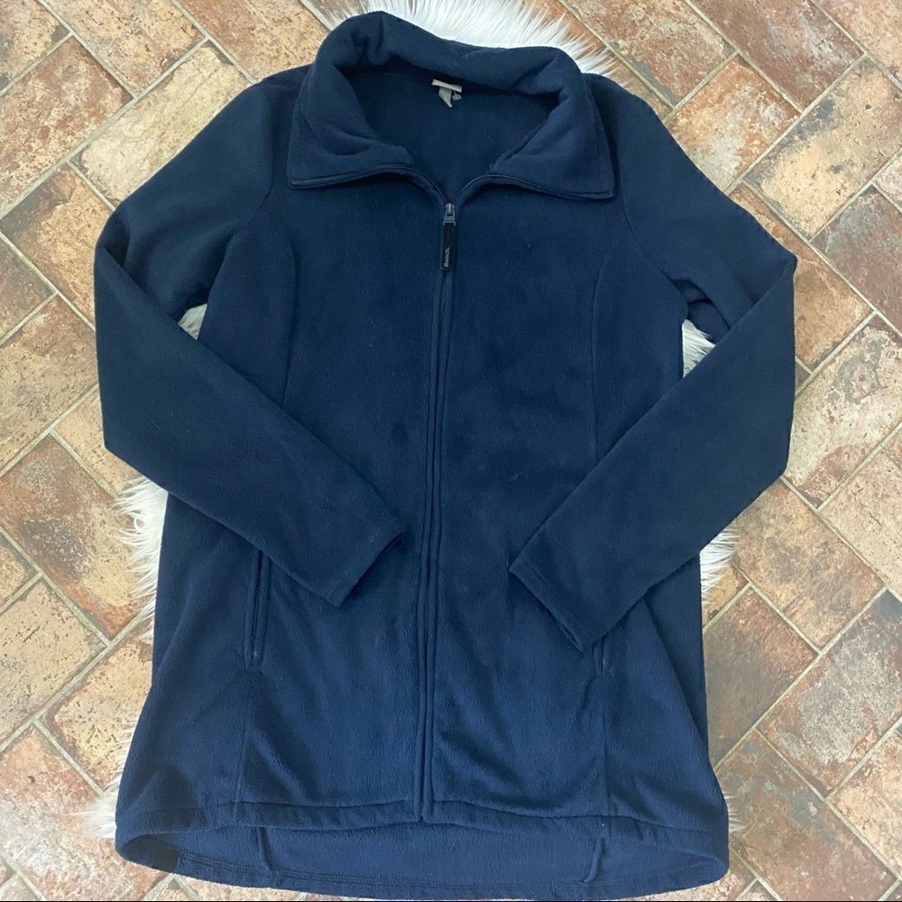 [Bench] Navy Blue Mid Length Fleece Jacket - Size Large‎ - Picture 2 of 6